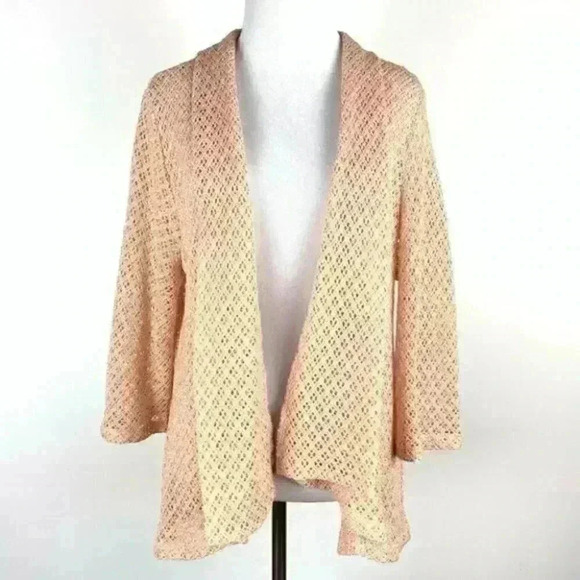 Ruby Rd sweater size XL pink metallic cardigan - Picture 8 of 8